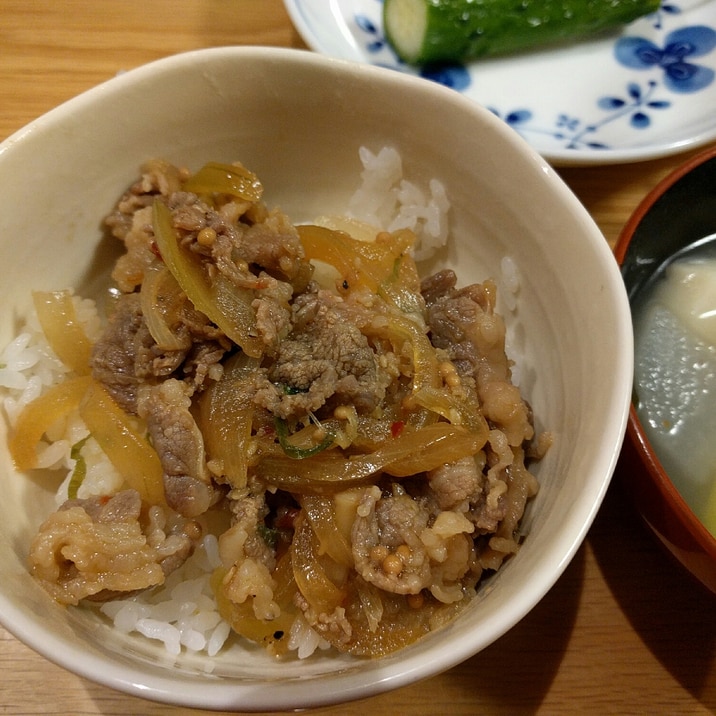 味付き焼肉用のお肉で★牛丼